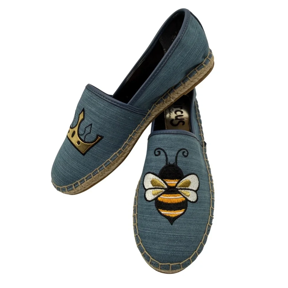 Circus by Sam Edelman Espadrilles Womens 6.5 Blue Excellent Bee Crown Denim